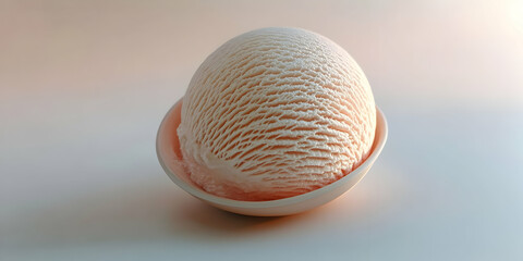 Fototapeta premium Creamy Ice Cream Scoop 3D Render