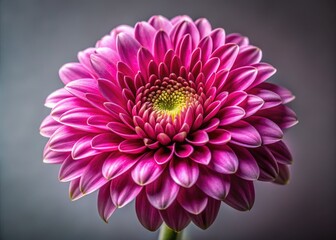 Pink Flower Macro on Gray Background AI Photo