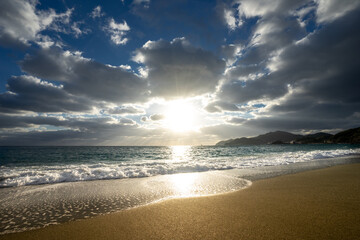 長崎の夕陽　長崎市野母崎　脇岬