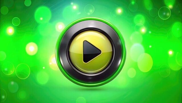 Play Pause Video Button Animation, Bokeh, Green Screen, 4K