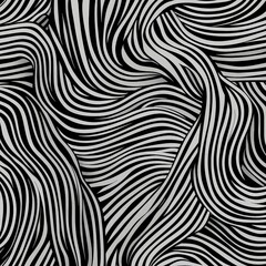 Abstract Monochrome Swirl Lines  Graphic Design  Background Texture  Art Print