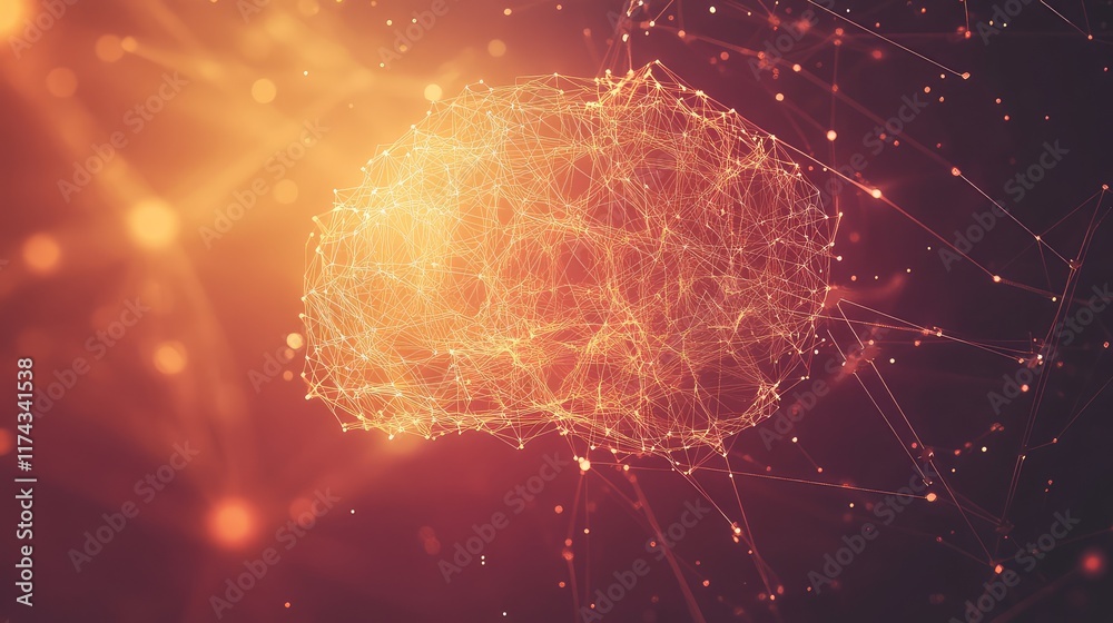 Poster glowing ai neural patterns overlaying financial growth graphs on a clean futuristic gradient backgro