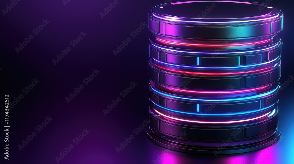 Poster layers of glowing ai data nodes symbolizing innovative software development on a clean futuristic gr