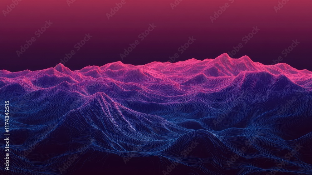 Poster layers of data algorithms flowing into an ai neural network, displayed on a dark gradient background