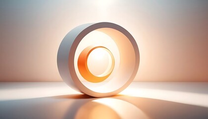 Abstract Circular Forms Light and Shadow interplay