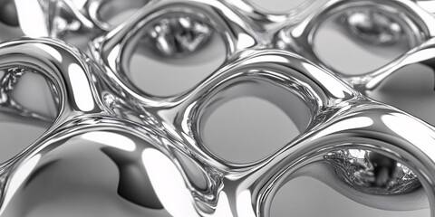 Abstract image of a chrome liquid metal surface with a unique texture and reflective quality.