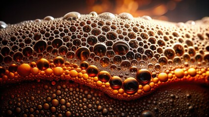 Root Beer Foam Explosion Close-up High DOF