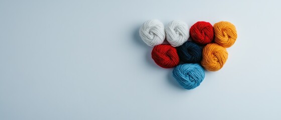 Colorful Yarn Balls for Knitting or Crochet Projects