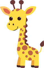 Fototapeta premium 동물,기린,노란색동물,귀여운,동물캐릭터