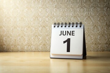 Silhouette Calendar, June 1st, Wooden Desk