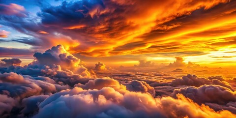 Fototapeta premium Stunning Sunset Clouds Deep Focus Photography