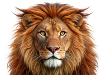 lion head isolated on white