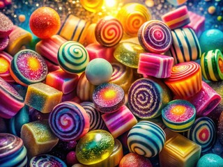 Fototapeta premium Surreal Licorice Double Exposure Photography, Sweet Treats, Abstract Candy
