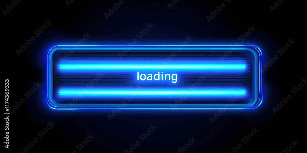 Aufkleber Blue button with the word 