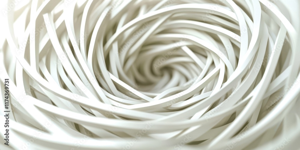 Poster white wire is twisted into a spiral shape