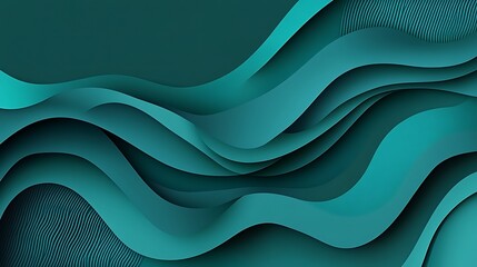 Abstract Teal Wave Pattern Background Design