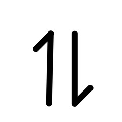 3d graphic of a symbol on a black background