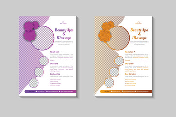 Beauty spa  treatment center  flyer template design