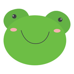 Cute Cartoon Frog Illustration. suitable for children's products, nature themed designs, and cheerful content creation projects.
