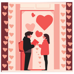 This is a love wishes vector.