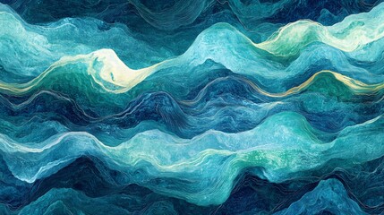 Dynamic ocean waves seascape abstract art calm environment aerial view tranquility concept for visual experience