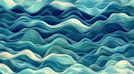 Obraz premium Dynamic ocean waves abstract art coastal environment digital artwork serene atmosphere aesthetic viewpoint