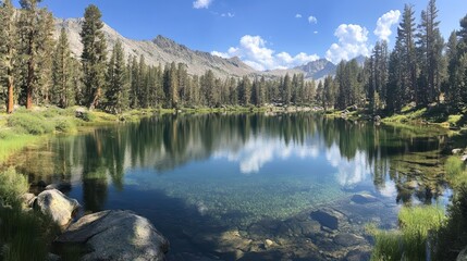 Tranquil reflection of nature's beauty serene lake landscape photography majestic mountains scenic view peaceful environment