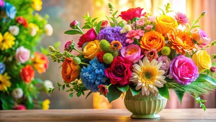 Obraz premium Vibrant floral arrangement , Artificial Flowers