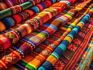 Vibrant Taquile Textiles, Peruvian Island, Vintage Photography