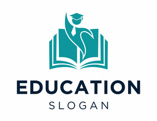 The logo design is about Education and was created using the Corel Draw 2018 application with a white background.