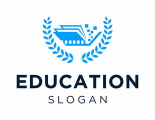 The logo design is about Education and was created using the Corel Draw 2018 application with a white background.