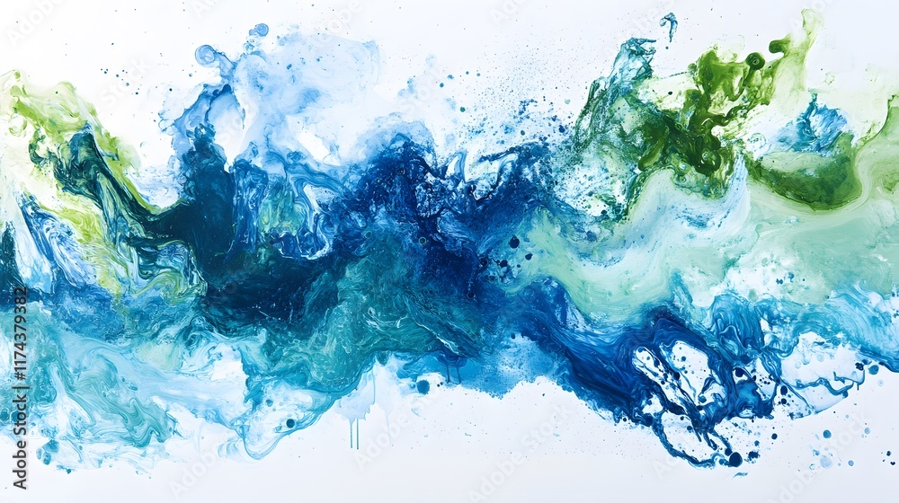 Poster dynamic fluid art creation studio abstract artwork colorful environment close-up artistic expression