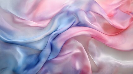 Obraz premium Flowing silk fabric textiles studio setting close-up photography soft color palette artistic viewpoint elegance concept