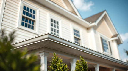 Two-Story House Exterior with Porch and Windows