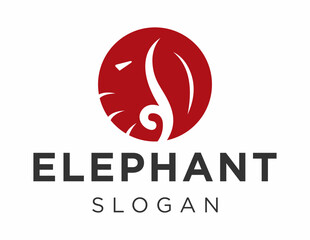 The logo design is about Elephan and was created using the Corel Draw 2018 application with a white background.