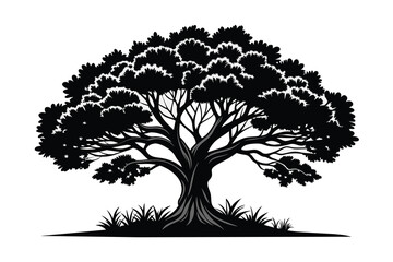 Black-and white cork-oak-tree.eps