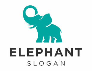 The logo design is about Elephan and was created using the Corel Draw 2018 application with a white background.