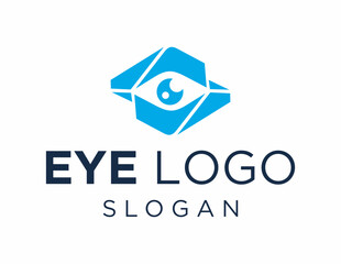 The logo design is about Eye and was created using the Corel Draw 2018 application with a white background.