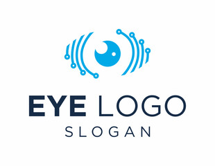 The logo design is about Eye and was created using the Corel Draw 2018 application with a white background.