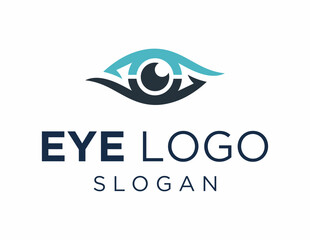 The logo design is about Eye and was created using the Corel Draw 2018 application with a white background.