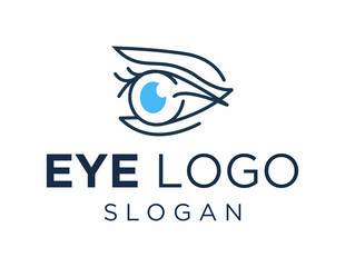 The logo design is about Eye and was created using the Corel Draw 2018 application with a white background.