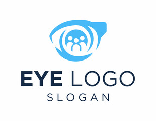 The logo design is about Eye and was created using the Corel Draw 2018 application with a white background.