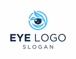 The logo design is about Eye and was created using the Corel Draw 2018 application with a white background.