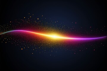 Fototapeta premium a close up of a colorful wave of light on a dark background