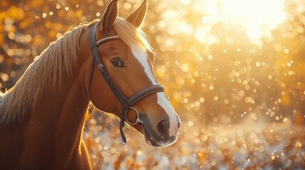Obraz premium Majestic Horse in Golden Light