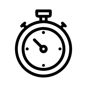 Minimalist Stopwatch Illustration for Sports and Fitness Themes