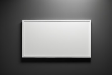 Obraz premium arafed picture of a white frame on a wall with a light