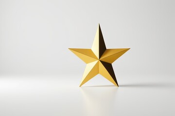 Fototapeta premium there is a gold star that is standing on a white surface