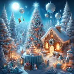 Festive celebrations in snow and ice settings