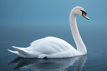 Obraz premium araffe floating in the water with a blue background